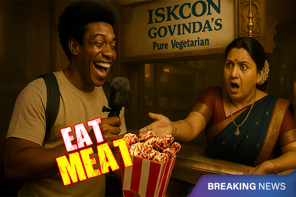 Man Eats KFC Chicken Inside ISKCON’s Govinda Restaurant