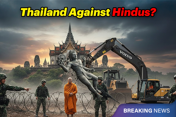 Thailand-Cambodia War: Hindu God Vishnu's Statue Destroyed At Border