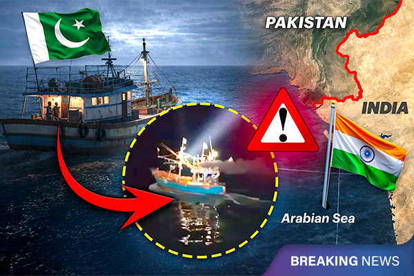 Pakistani Boat with 9 Unknown Men Seized in Gujarat
