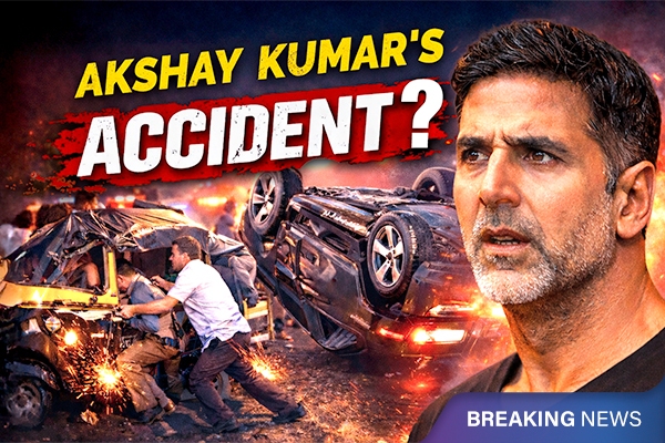 Akshay Kumar’s Security Vehicle Toppled in a Roadside Accident