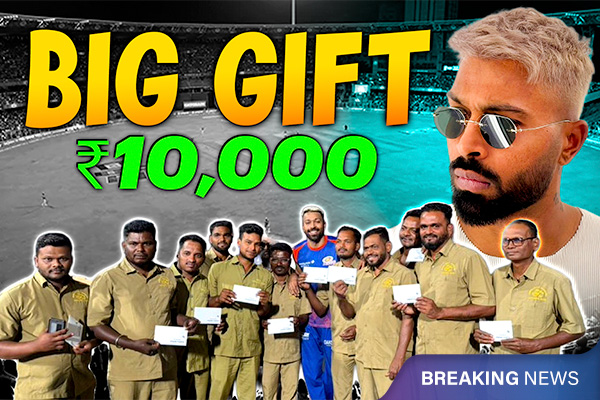 Hardik Pandya Gives Rs. 10,000 Each to Ground Support Staff in Wankhede