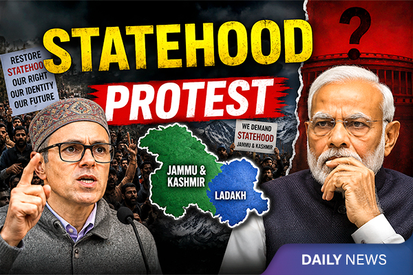 J&K Statehood Protest: Omar Abdullah Joins Demonstration in Delhi